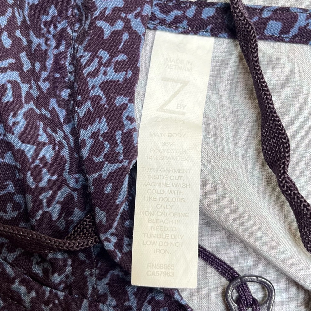 Athletic Blue Leopard Print Hooded Jacket by Zella - Picture 10 of 15